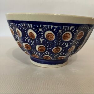 Vintage Boleslawiec Handmade Polish Pottery Bowl